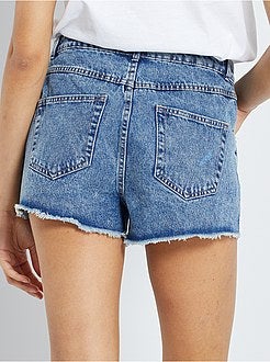 Denim short in westernstijl - Kiabi