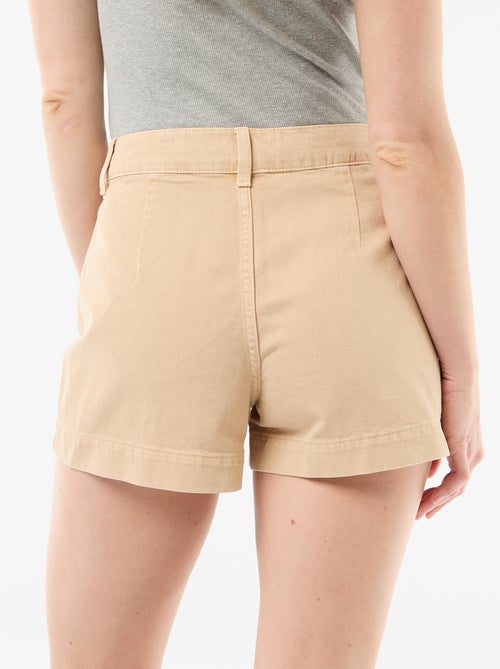 Denim short met gevlochten zakken - Kiabi