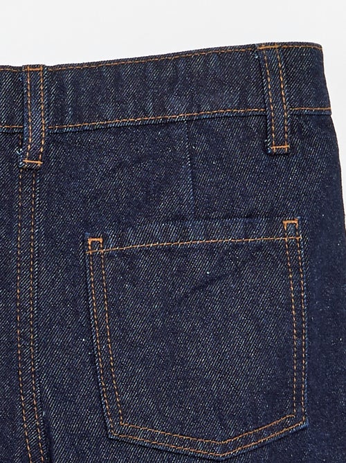 Denim short met plissé-effect - Kiabi