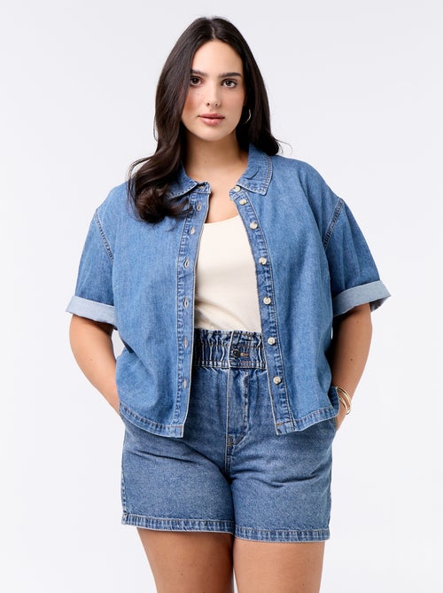 Denim short met zakken - Kiabi