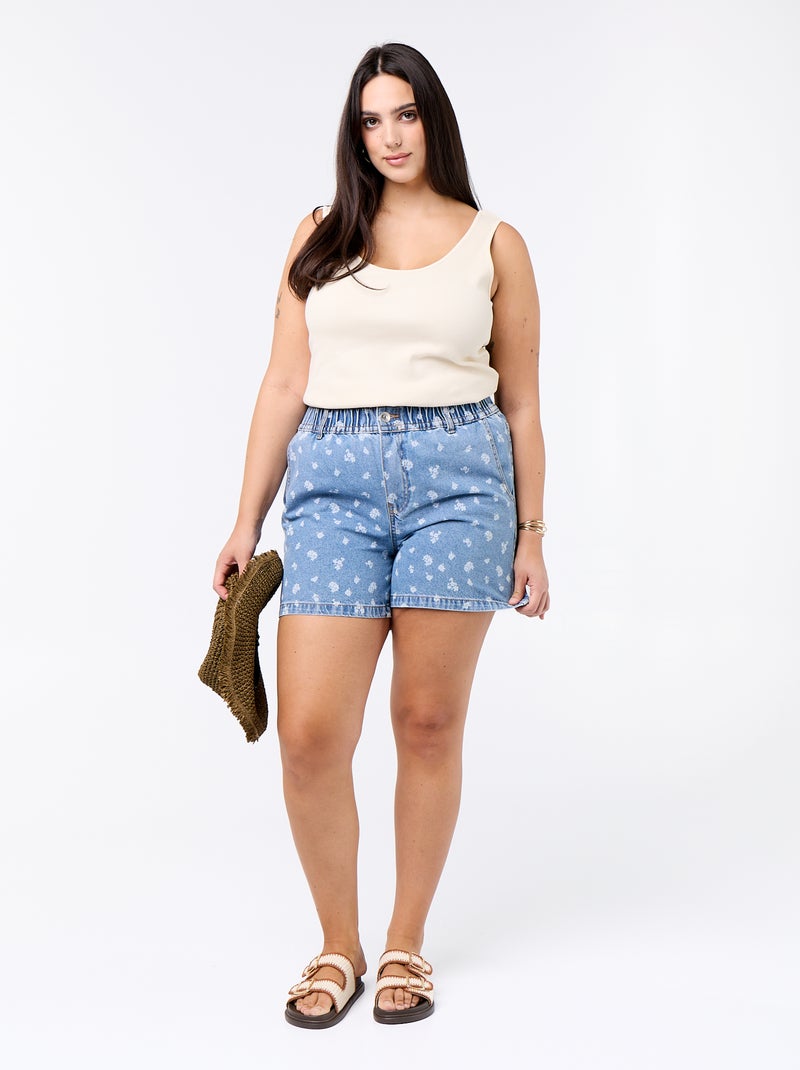 Denim short met zakken Blauw - Kiabi