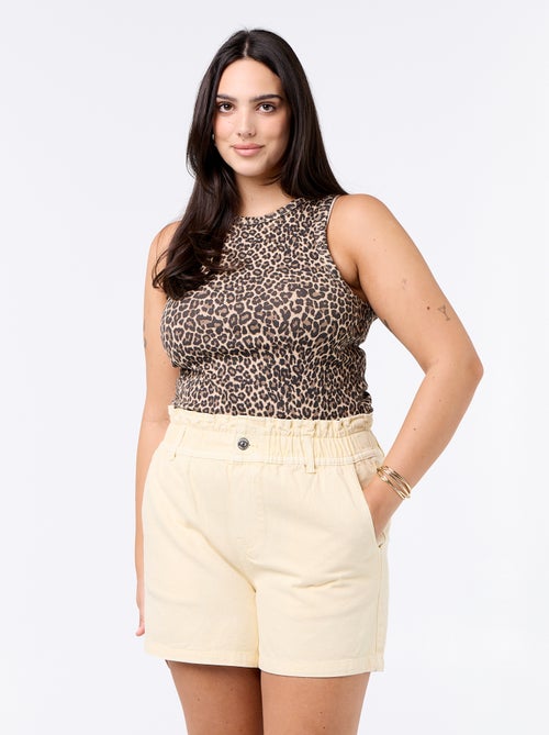 Denim short met zakken - Kiabi