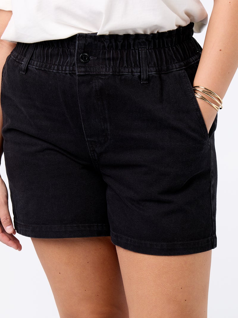 Denim short met zakken Grijs - Kiabi