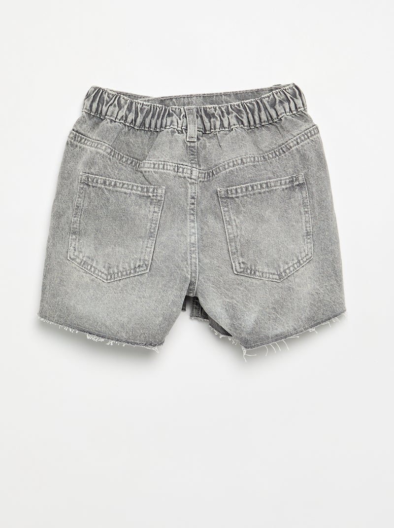 Denim short om aan te trekken Grijs - Kiabi