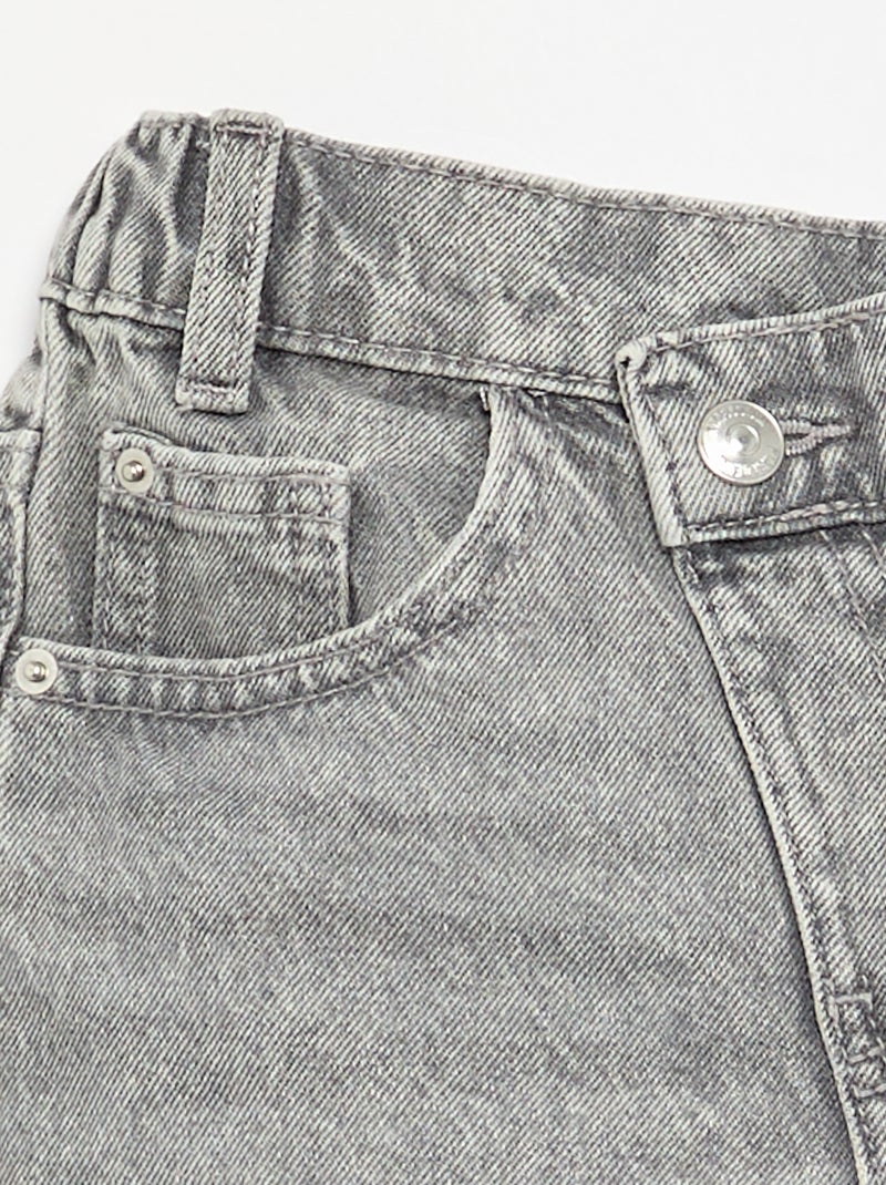 Denim short om aan te trekken Grijs - Kiabi