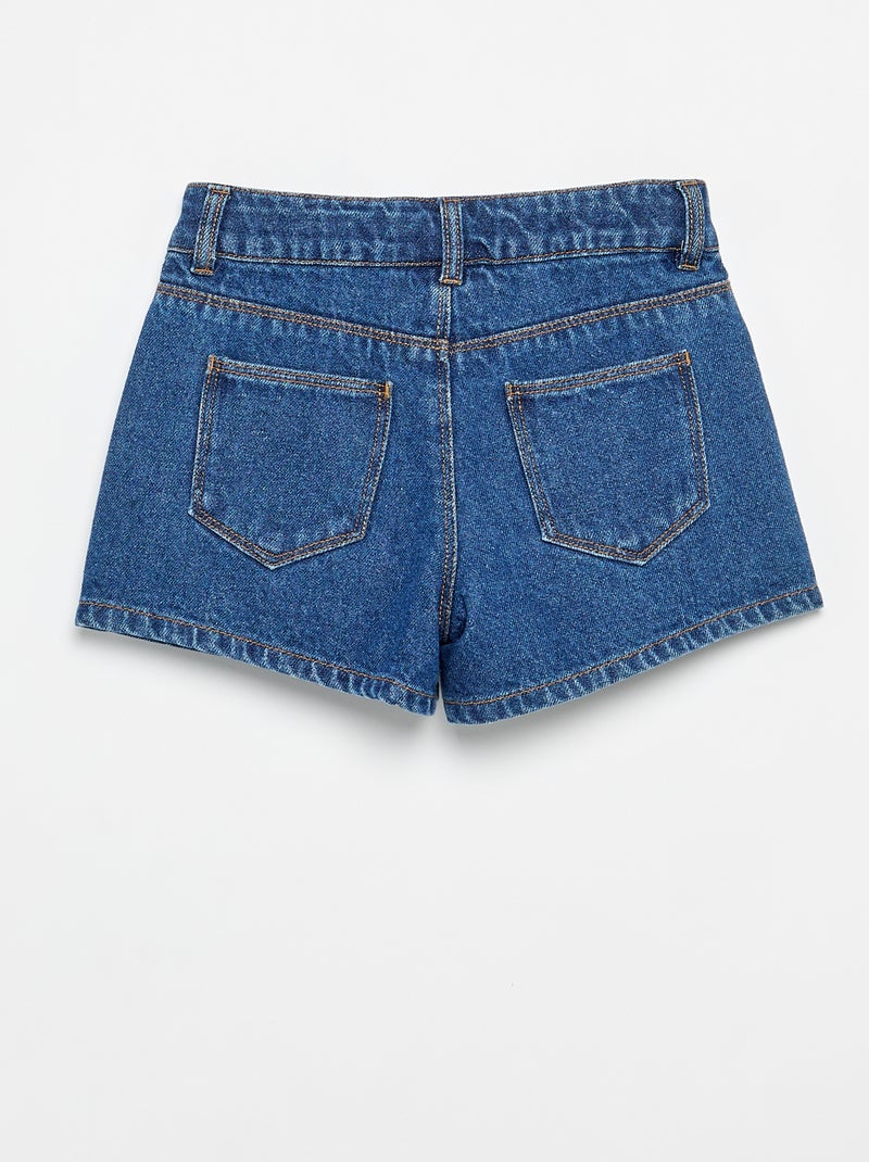 Denim short 'Stitch' Blauw - Kiabi
