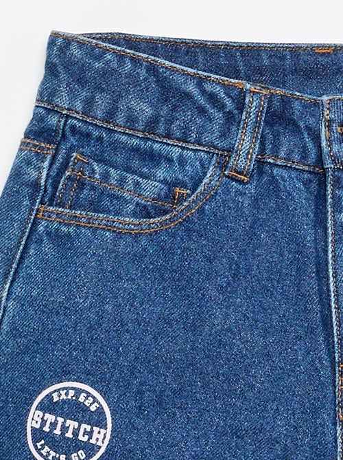 Denim short 'Stitch' - Kiabi