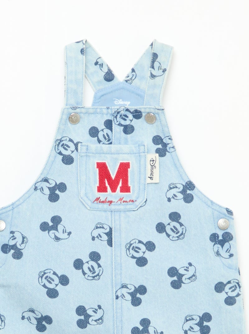 Denim tuinbroek met 'Disney' print Blauw - Kiabi