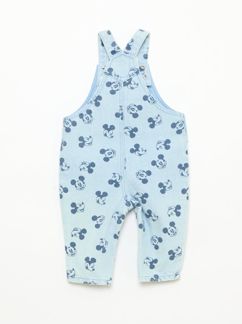 Denim tuinbroek met 'Disney' print Blauw - Kiabi