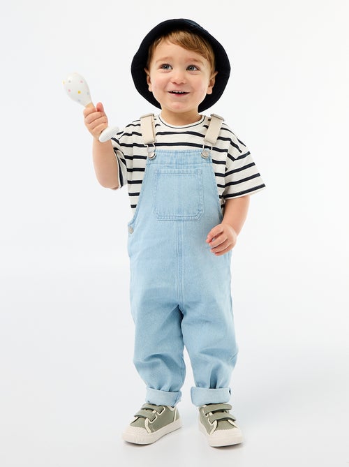 Denim tuinbroek met opgestikte zak - Kiabi