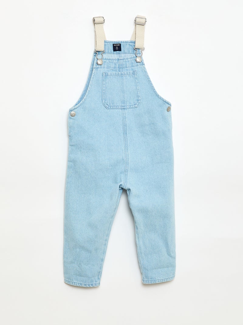 Denim tuinbroek met opgestikte zak Blauw - Kiabi