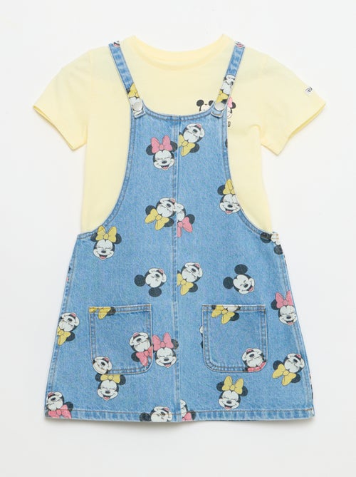 Denim tuinbroek met ruches - Kiabi