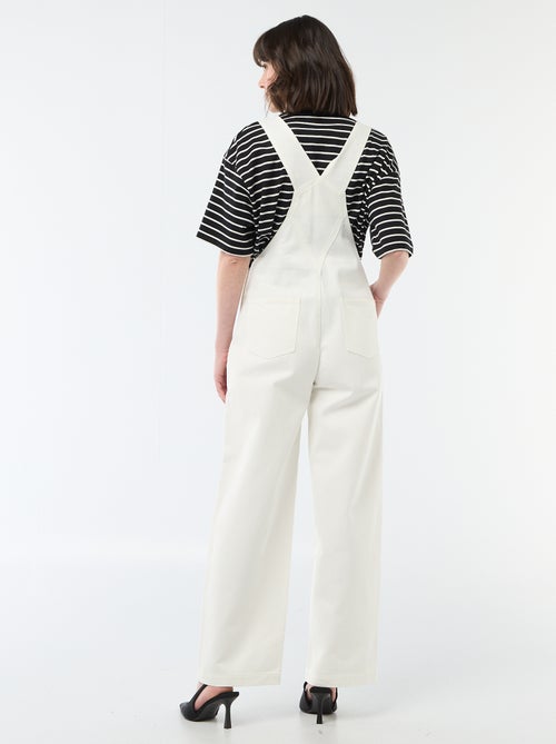 Denim tuinbroek met zak vooraan - Kiabi