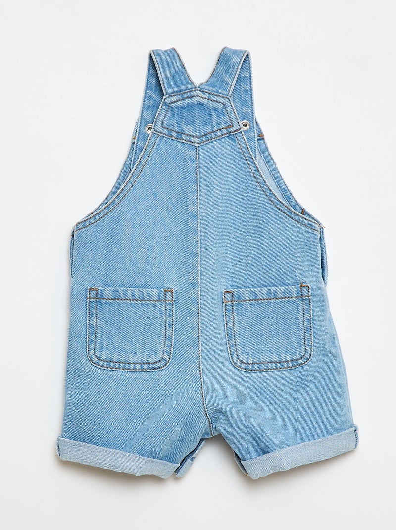 Denim tuinbroekshort Blauw - Kiabi
