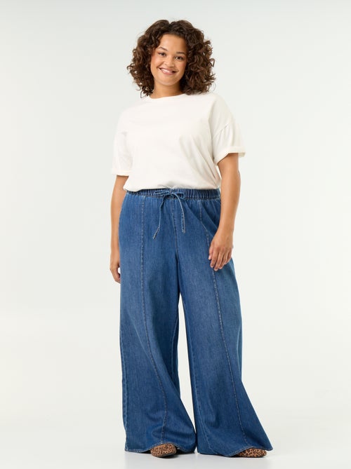 Denim wide leg broek - Kiabi