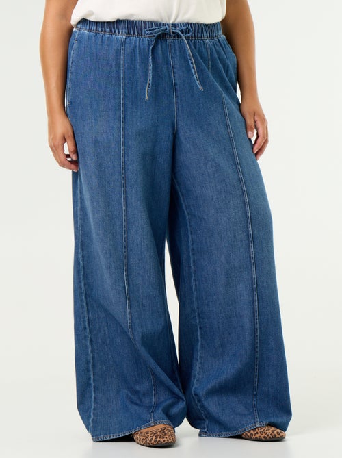 Denim wide leg broek - Kiabi
