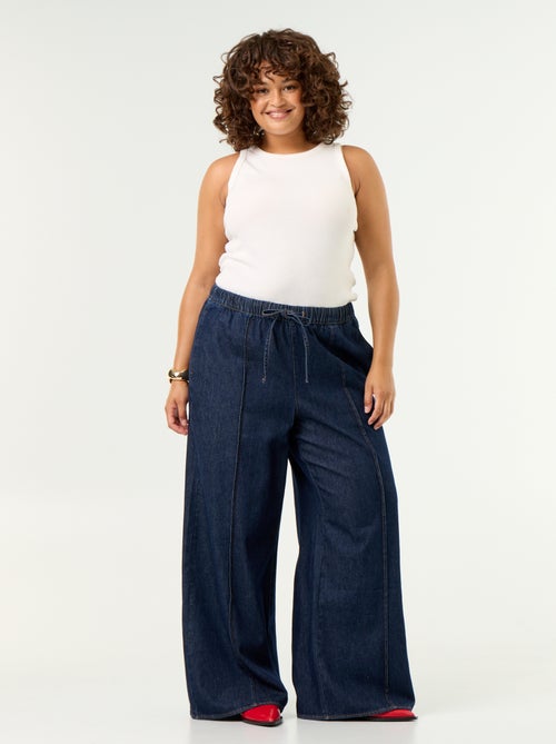 Denim wide leg broek - Kiabi