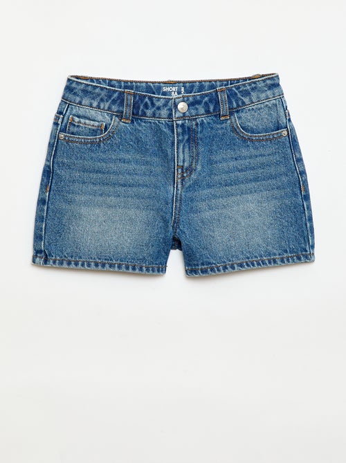 Denimshort met hoge taille - Kiabi