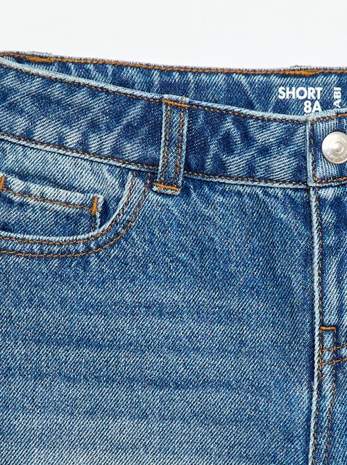 Denimshort met hoge taille - Kiabi
