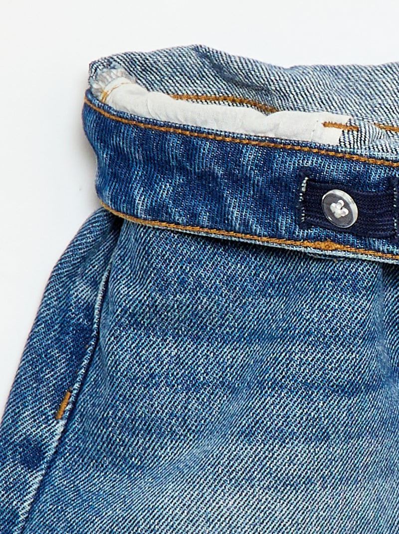 Denimshort met hoge taille Blauw - Kiabi