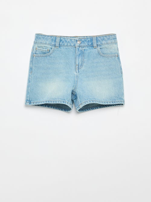 Denimshort met hoge taille - Kiabi