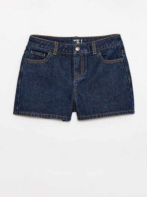 Denimshort met hoge taille - Kiabi