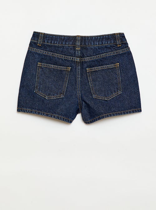 Denimshort met hoge taille - Kiabi