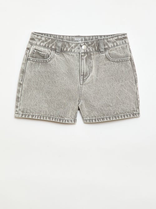 Denimshort met hoge taille - Kiabi