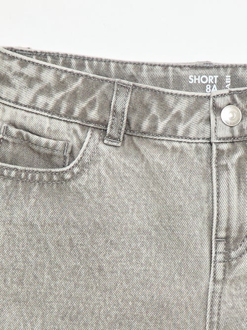 Denimshort met hoge taille - Kiabi