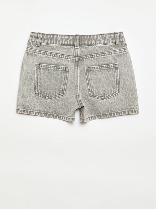 Denimshort met hoge taille - Kiabi