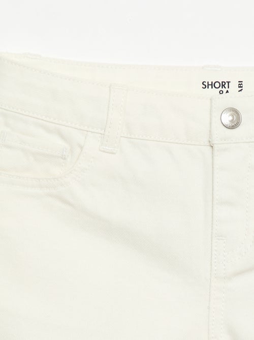 Denimshort met hoge taille - Kiabi
