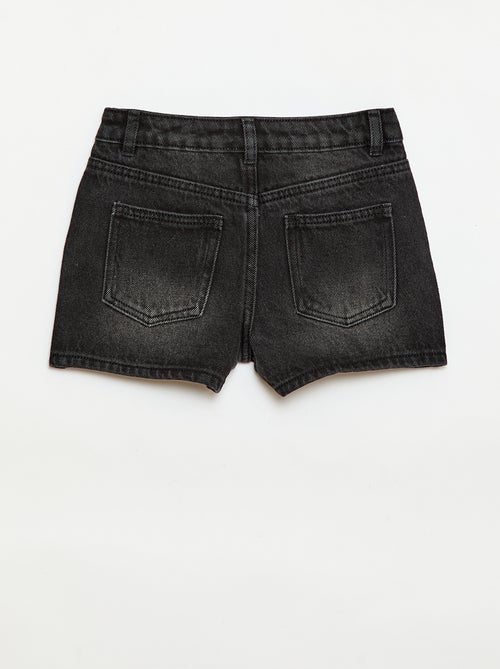 Denimshort met hoge taille - Kiabi