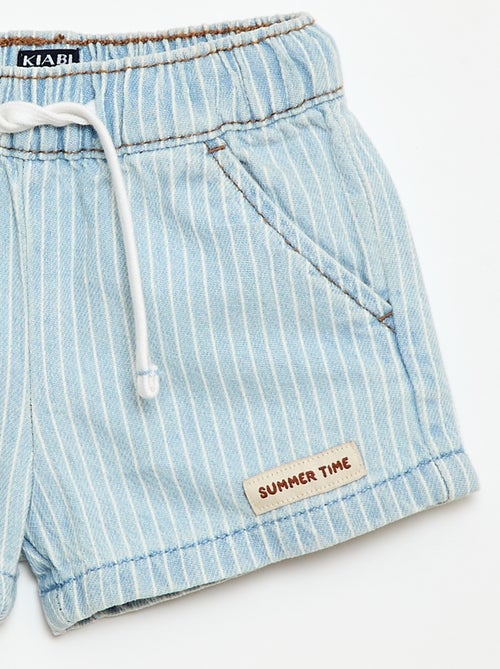 Denimshort met trekkoordjes - Kiabi