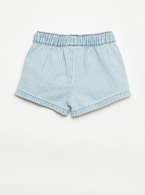 Denimshort met trekkoordjes - Kiabi