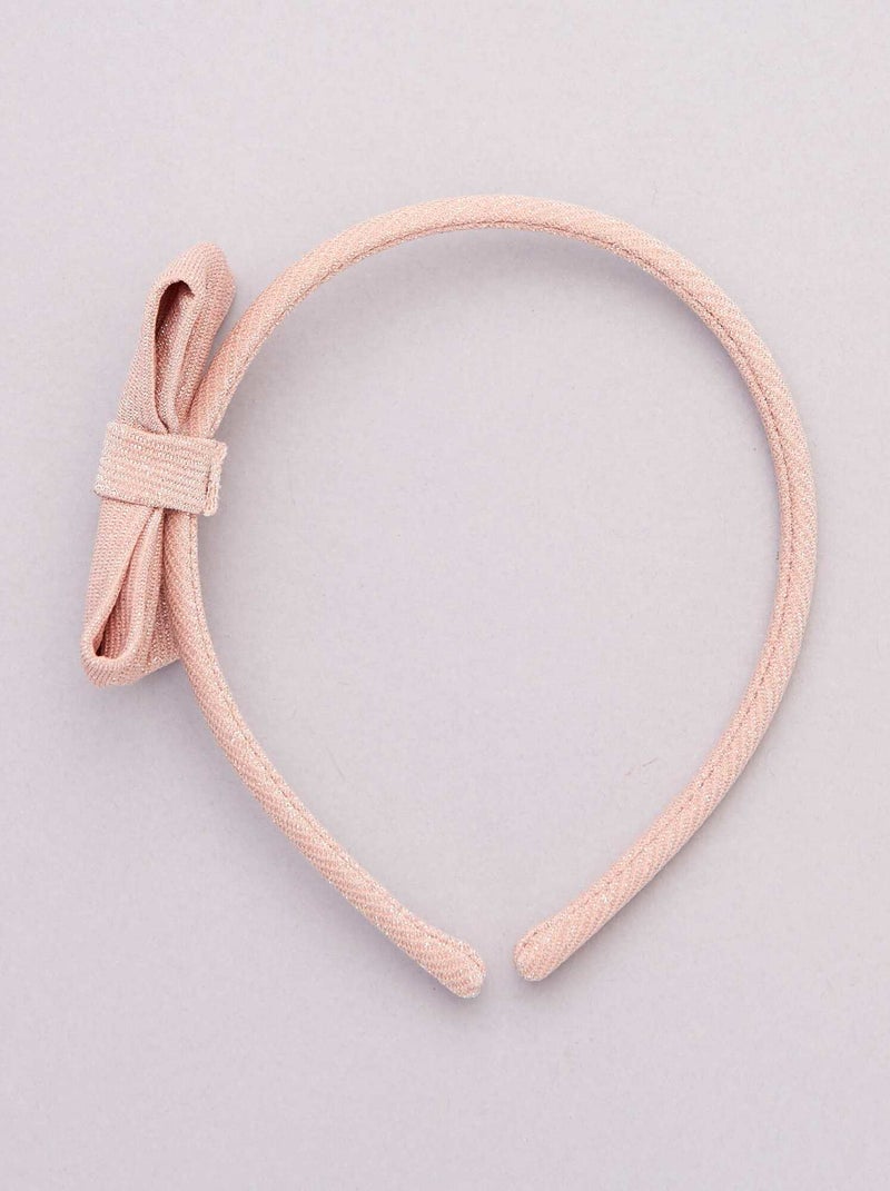 Diadeem met strik roze - Kiabi