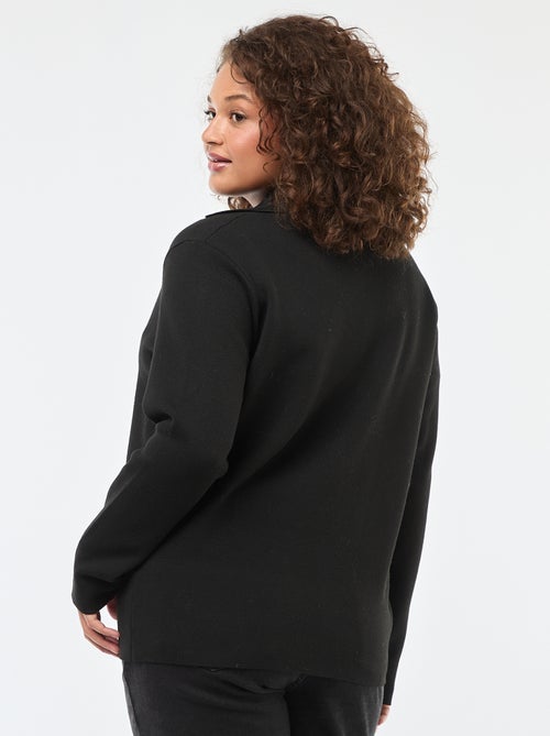 Dik, gebreid vest met knoopsluiting met twee rijen knopen - Kiabi