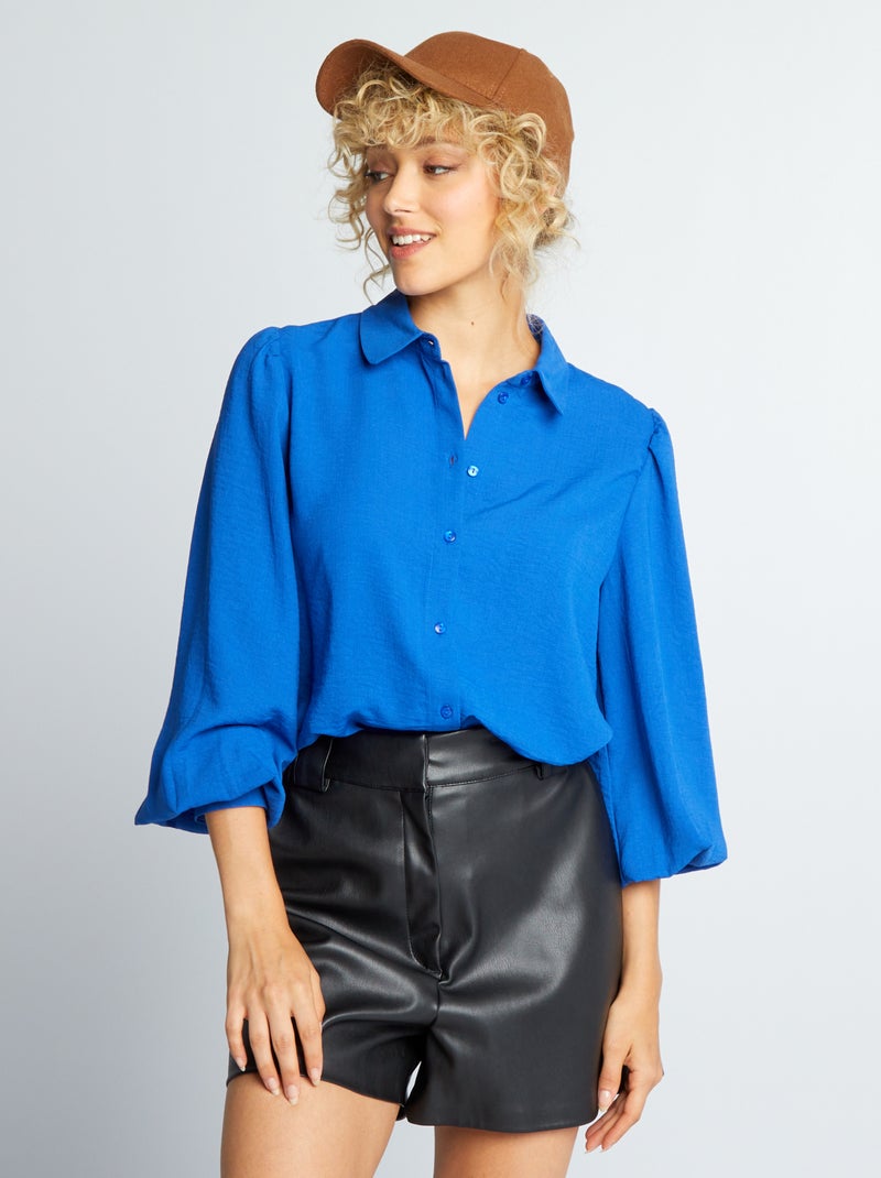 Dik overhemd 'JDY' BLAUW - Kiabi