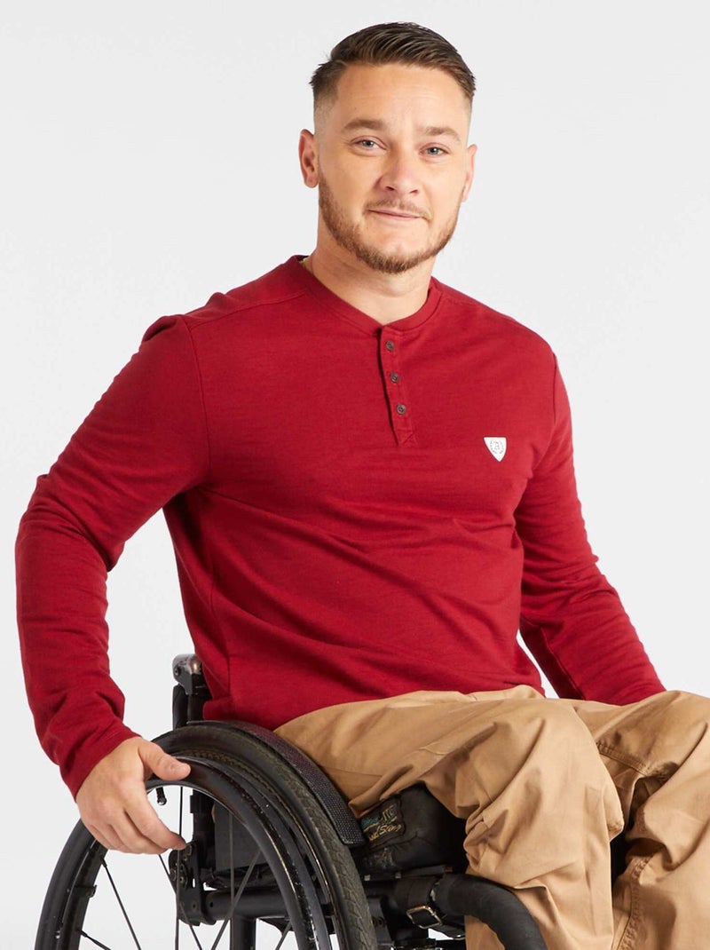 Dik T-shirt met lange mouw - So Easy ROOD - Kiabi