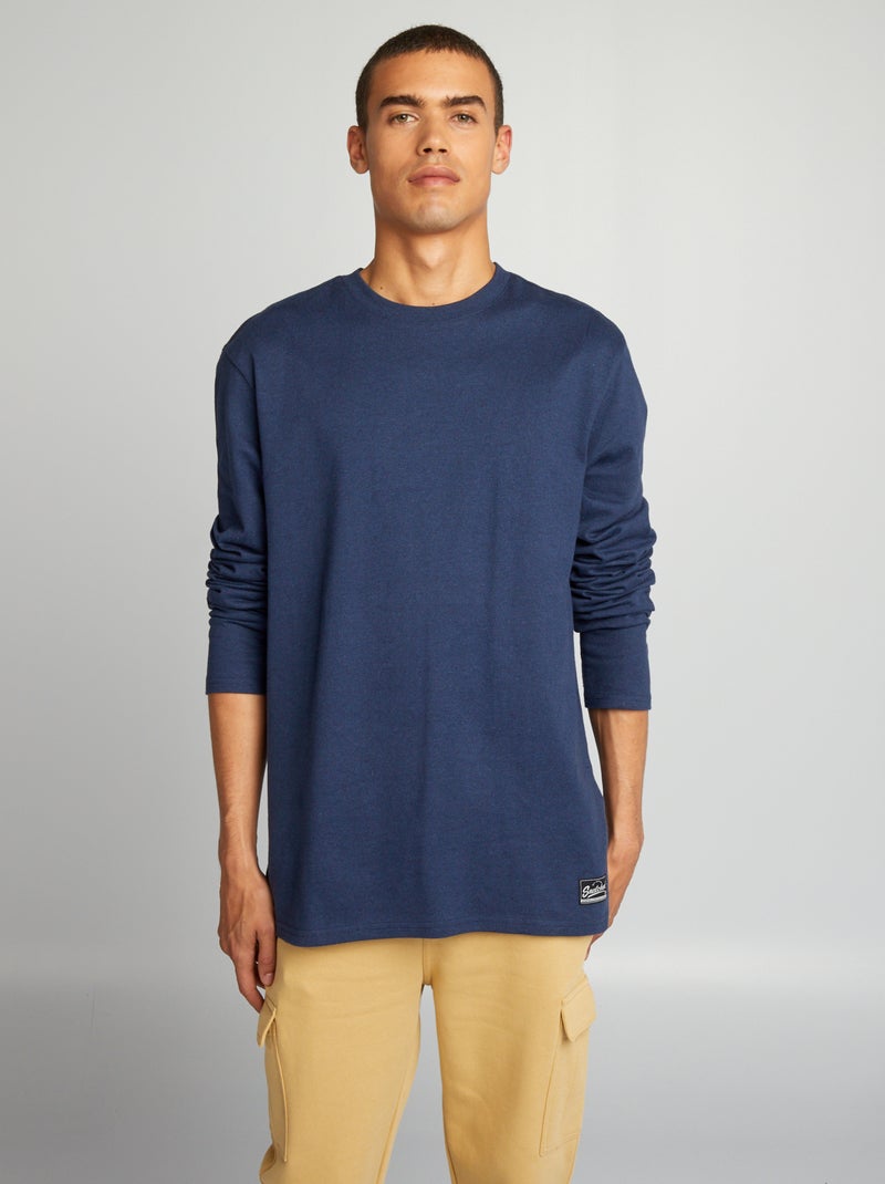 Dik T-shirt met lange mouw ZWART - Kiabi
