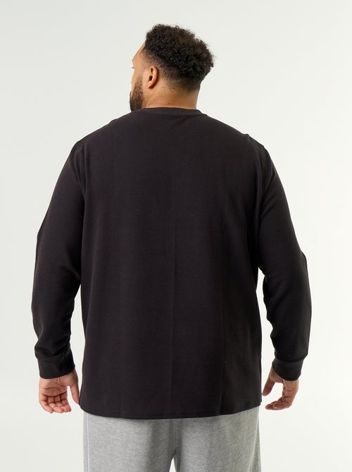 Dik T-shirt met ronde hals en lange mouwen - Kiabi