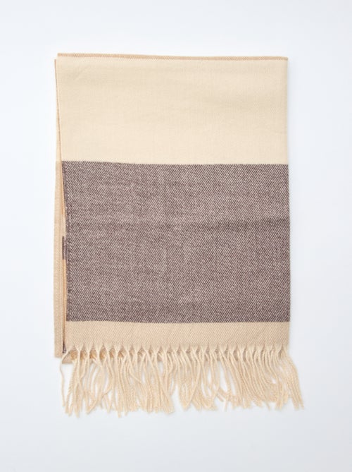 Dikke driekleurige sjaal - Kiabi