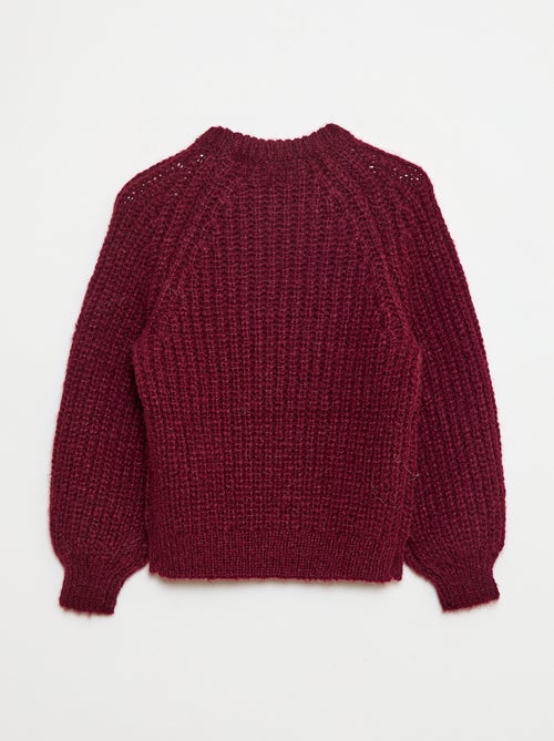 Dikke, gebreide trui met strepen - Kiabi