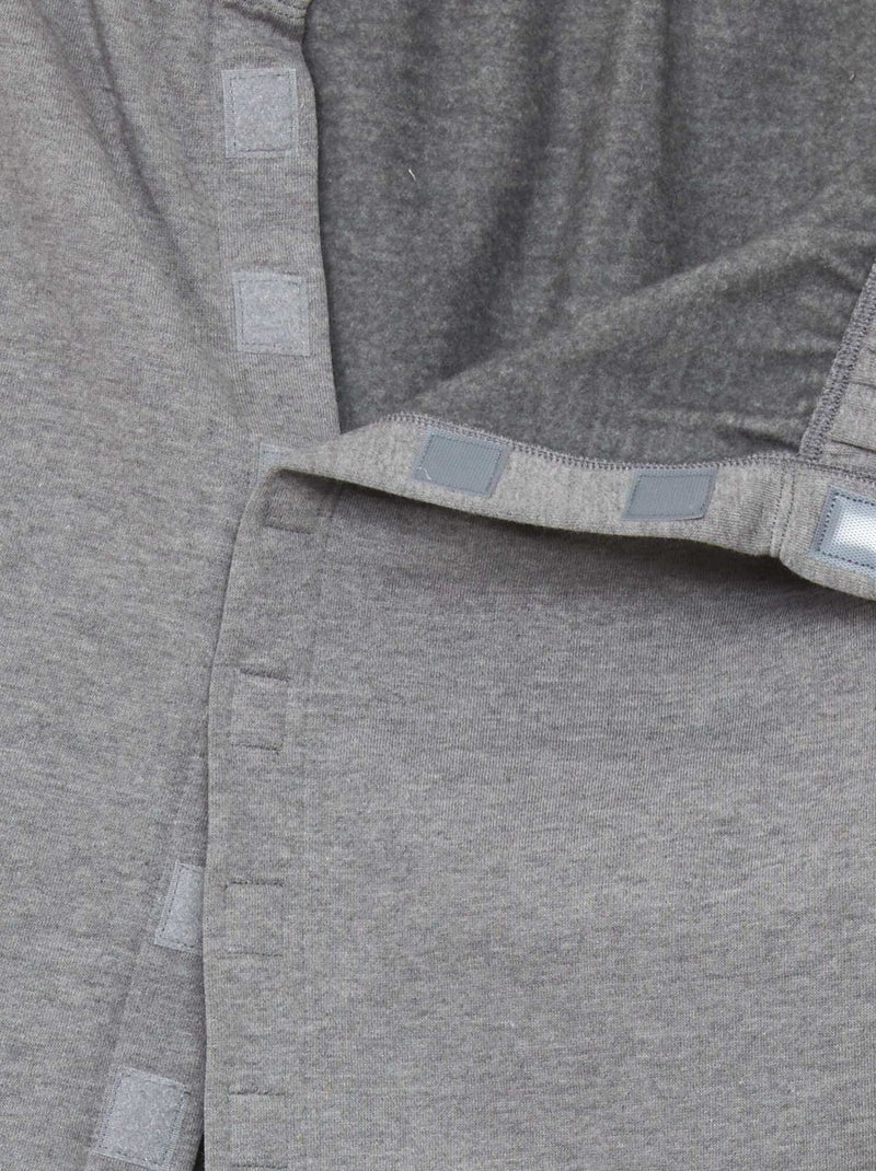Dikke short met volledige opening - gemakkelijk aan te trekken collectie GRIJS - Kiabi