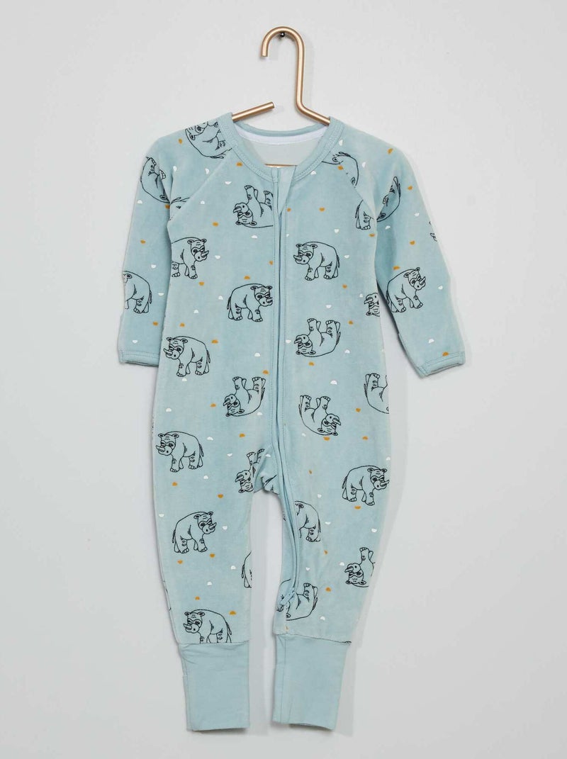 DIM baby - Jumpsuit van velours BLAUW - Kiabi
