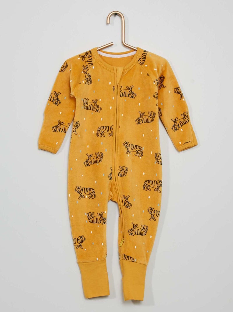 DIM baby - Jumpsuit van velours GEEL - Kiabi