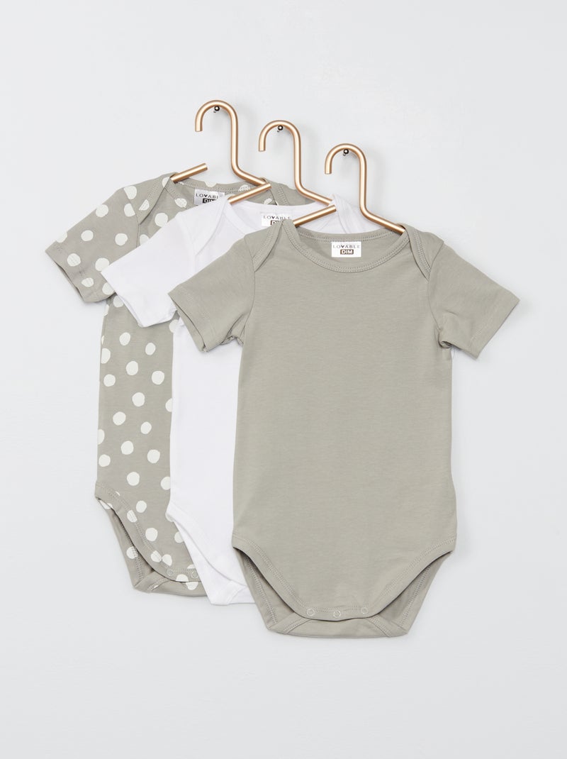 DIM-setje met 3 rompertjes Beige - Kiabi