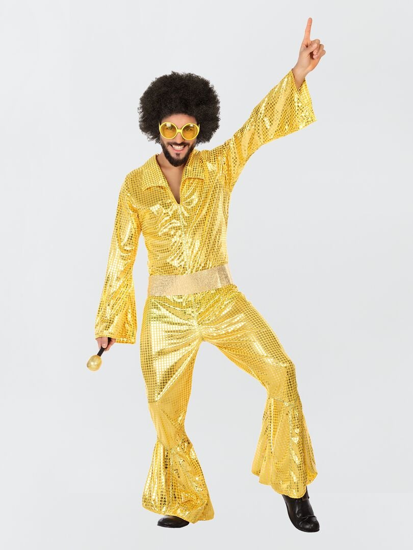 Disco verkleedkleding met lovertjes goudkleur - Kiabi