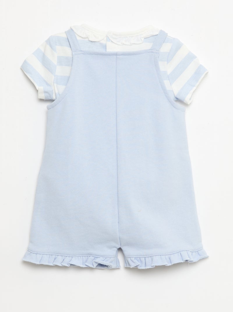 Disney 2-delige set - T-shirt + korte jumpsuit Blauw - Kiabi