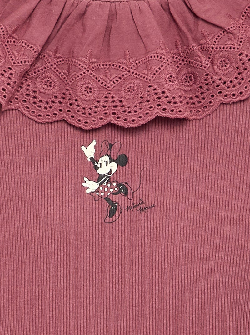 Disney-body met geborduurde kraag Rose - Kiabi