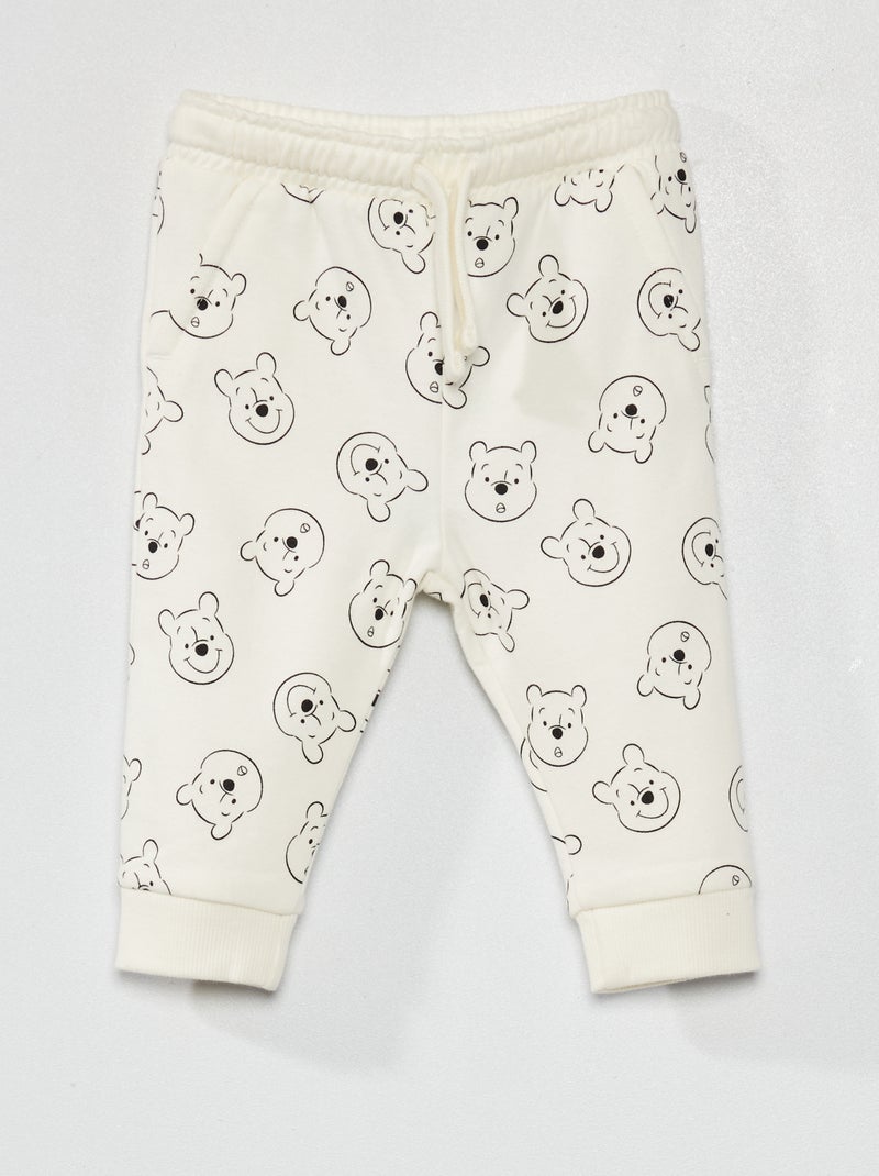 Disney-broek van joggingstof WIT - Kiabi